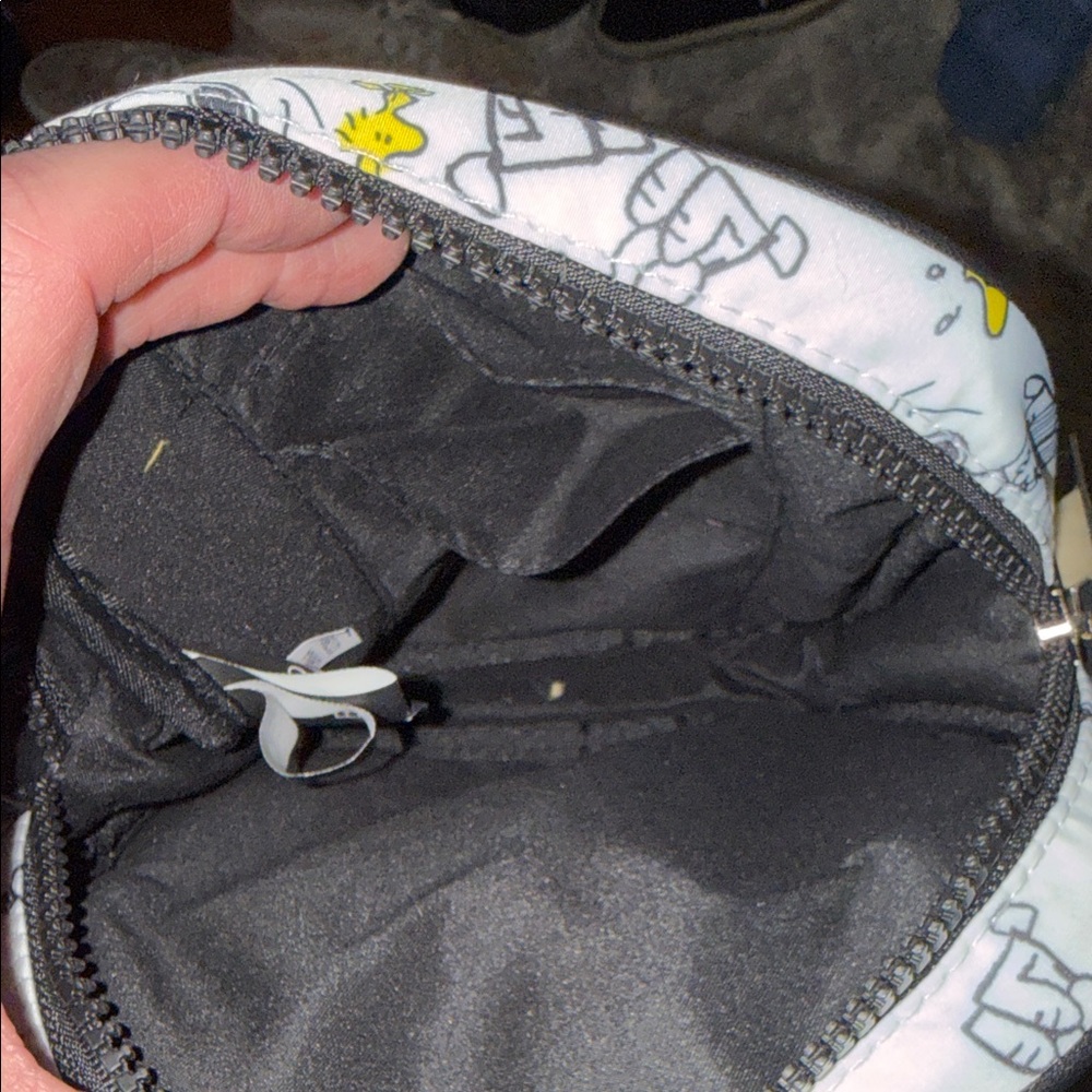 White and Black Crossbody Bag with Cartoon Print - Picture 3 of 4